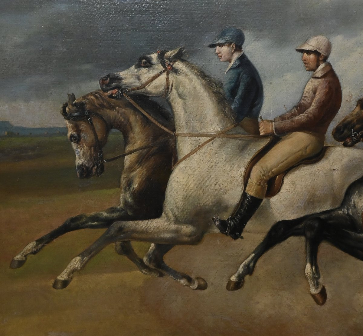 Course De Chevaux - École italienne - Italie XIXe siècle-photo-3